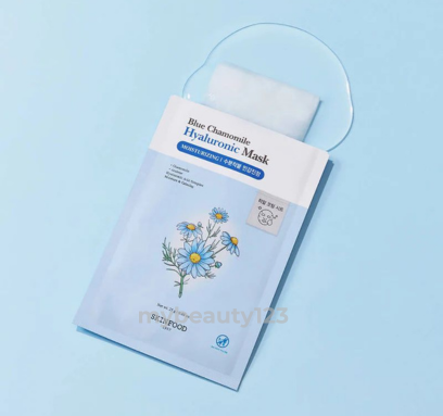 SKINFOOD 藍洋甘菊玻尿酸保濕面膜 25g 5片裝